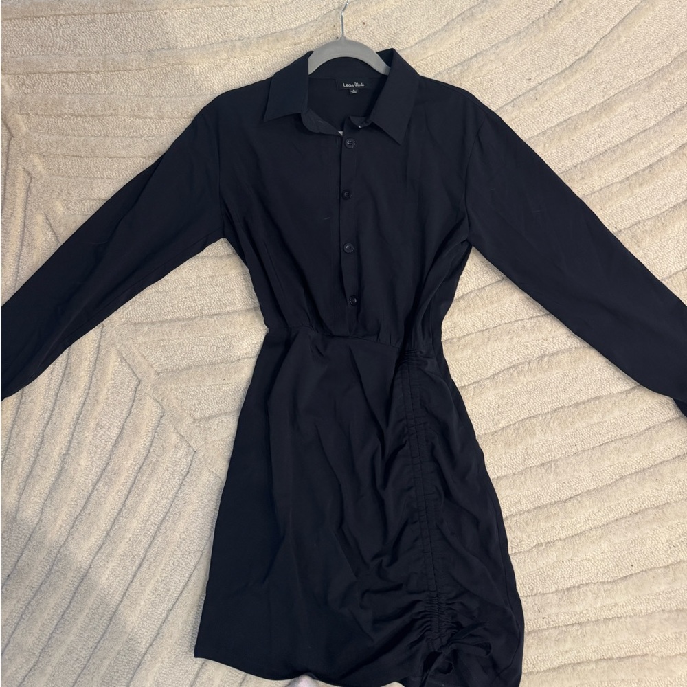 Navy Mini Shirt Dress